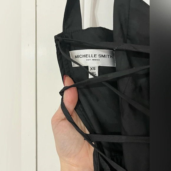 MICHELLE SMITH x Saks Eva Tiered Maxi Dress in black - Picture 8 of 8